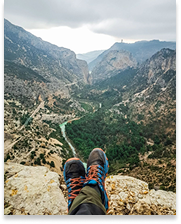 pies senderista con vistas