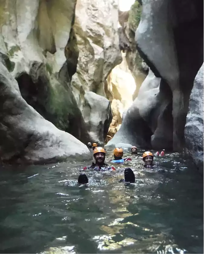 Barranquismo en la garganta